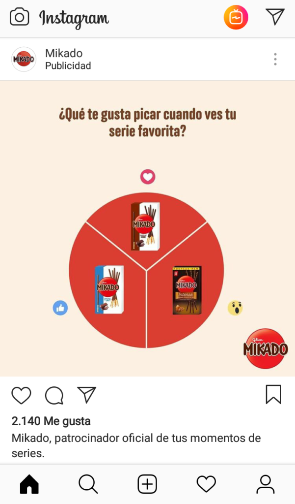 Ejemplo publicidad Mikado