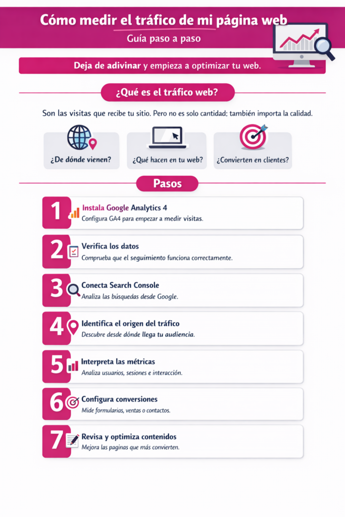 como medir el trafico de mi web | Cómo medir el tráfico de mi página web: guía paso a paso
