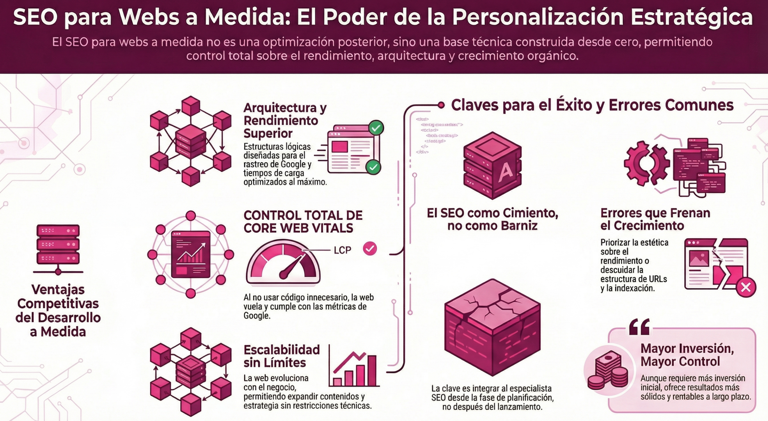 Infografía web a medida vs plantilla