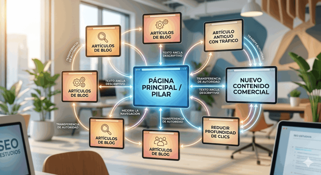 estrategia enlazado interno | Estrategia de enlazado interno en SEO: guía completa