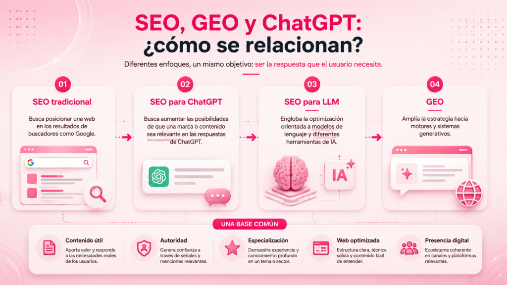 infografia seo gpt | SEO para ChatGPT: cómo posicionarse en la era del GEO